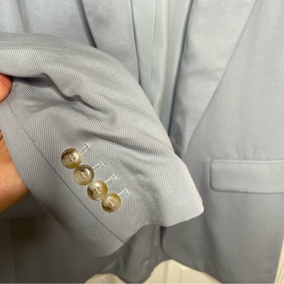 Madewell The Larsen Oversized Blazer in Drapeweave in light blue, size Medium - Picture 6 of 13